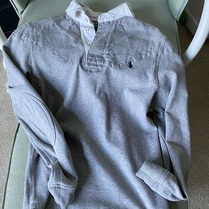 Rakph Lauren Polo Boys Polo Rugby Grey Custom Fit
